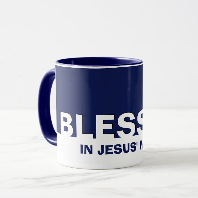 Mug Christian Navy Blue BLESSEE (Devant gauche)