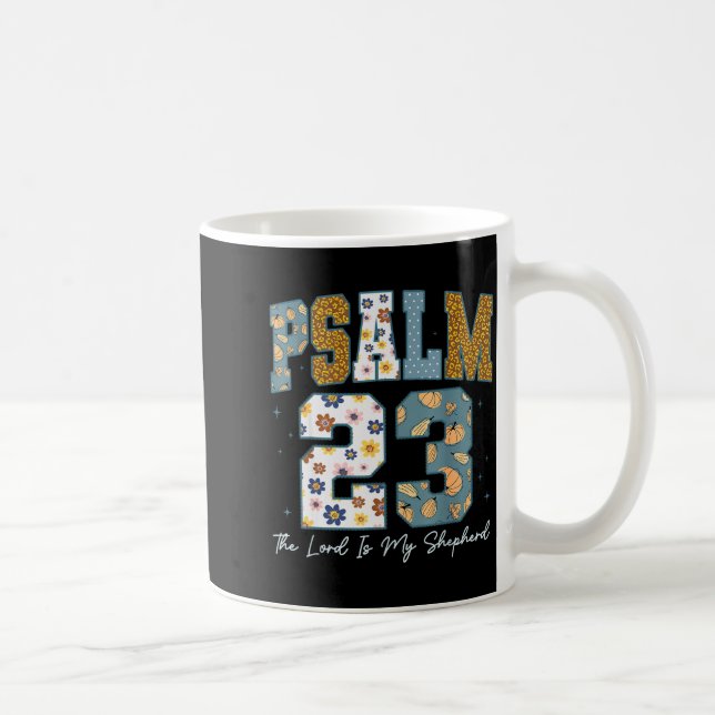 Mug Christian Psalm 23 Retro The Lord Is My Shepherd B (Droite)
