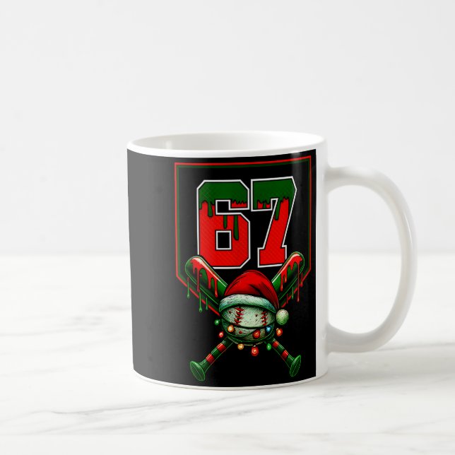 Mug Christmas Baseball Drip Number 67 Player Or 67th B (Droite)