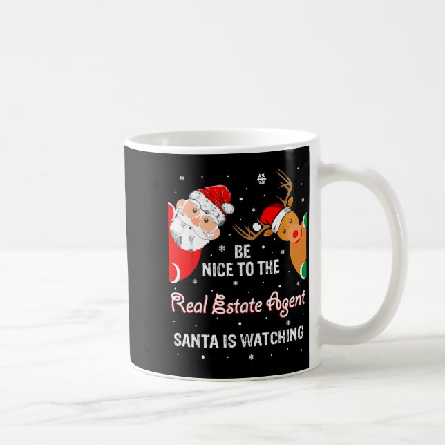 Mug Christmas Be Nice To The Real Estate Agent Santa  (Droite)