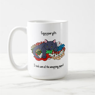 Mug Christmas cat with wrapping paper