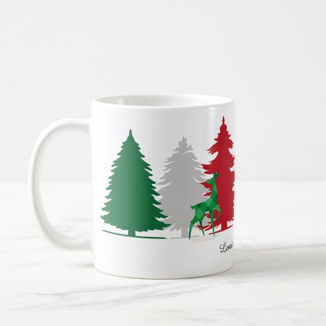 Mug Christmas color trees (Gauche)