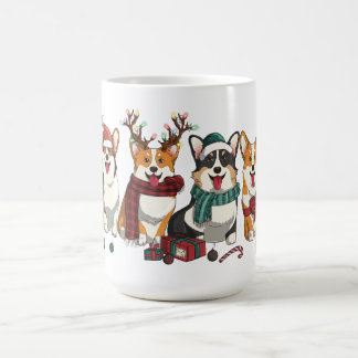 Mug Christmas Corgi Squad Festive Holiday Puppies