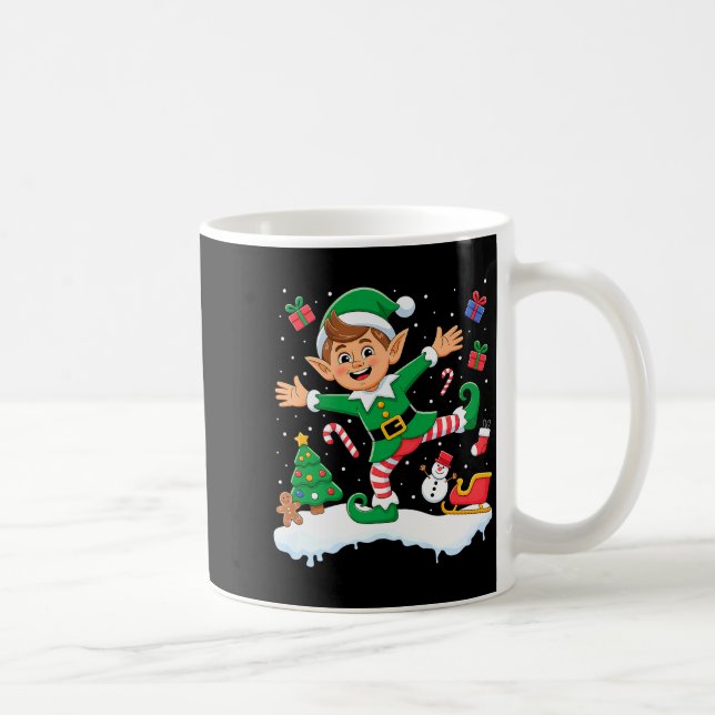 Mug Christmas Dabbing Elf Tree Lights Boys Kids Dab Xm (Droite)