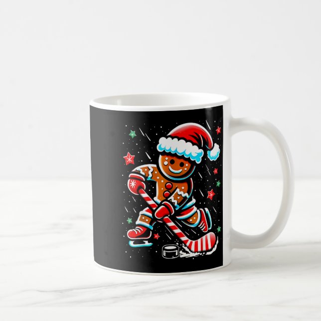 Mug Christmas Gingerbread Ice Hockey Srts Funny Xmas P (Droite)