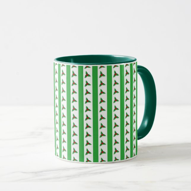 Mug Christmas Holly Motif (Devant droit)