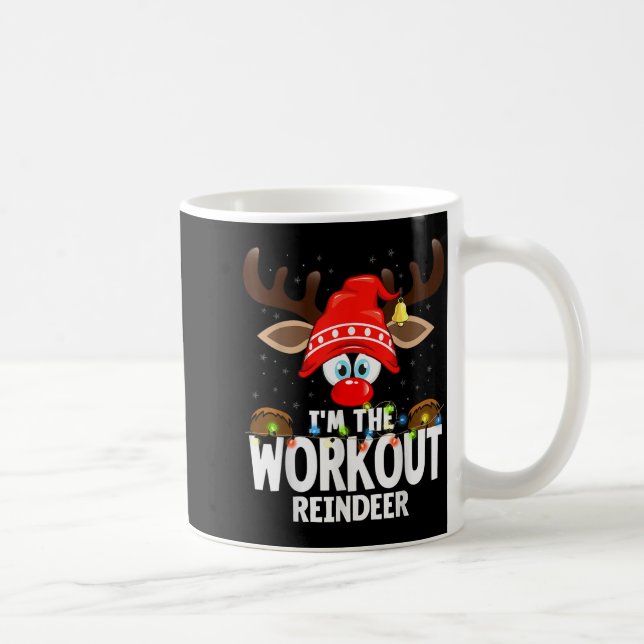 Mug Christmas Matching I'm The Workout Reindeer  (Droite)