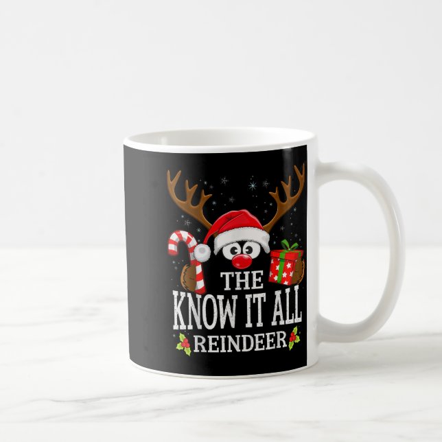 Mug Christmas Matching The Know It All Reindeer Family (Droite)