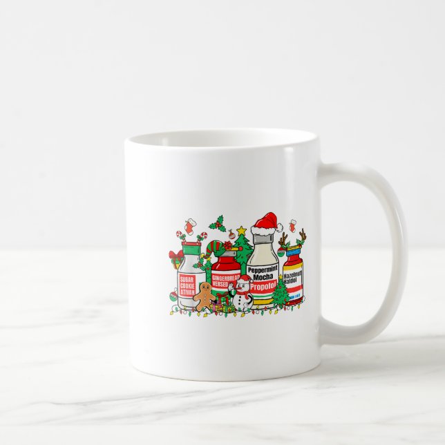 Mug Christmas Medication Bottles Funny Nurse Humor  (Droite)
