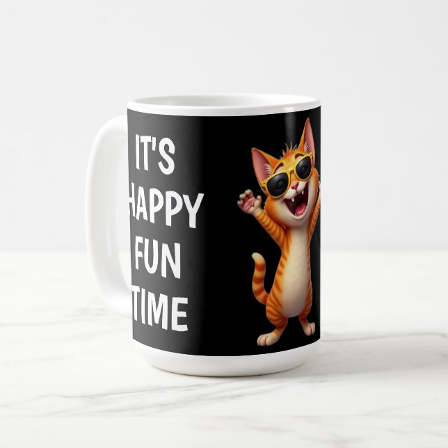 Mug Christmas Novelty Gift Happy Fun Time (Devant gauche)