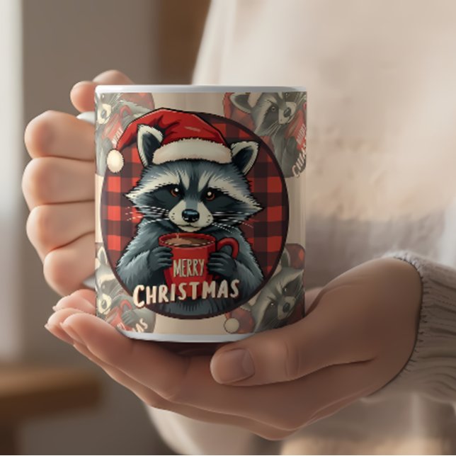 Mug Christmas Raccoon Cocoa Cheer (Christmas Raccoon Cocoa Cheer Mug)