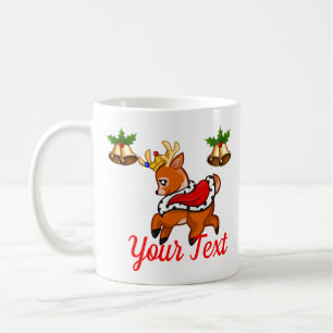 Mug Christmas Reindeer, Bells & Ivy