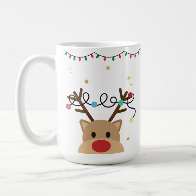 Mug Christmas Reindeer – Powered by Hot Cocoa & Cheer (Gauche)