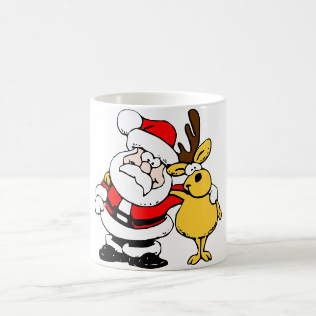 Mug | Christmas | Santa And Reindeer (Center)