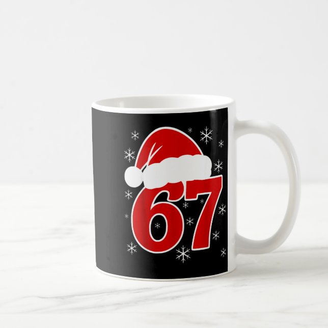 Mug Christmas Santa Hat Six Seven 6 7 67 Meme Gen Alph (Droite)