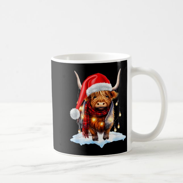Mug Christmas Scottish Highland Cow Wrapped In Christm (Droite)