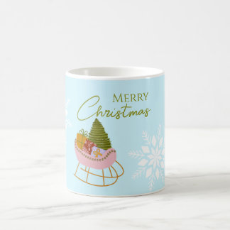 Mug Christmas sleigh with gifts, tree Holiday Gift