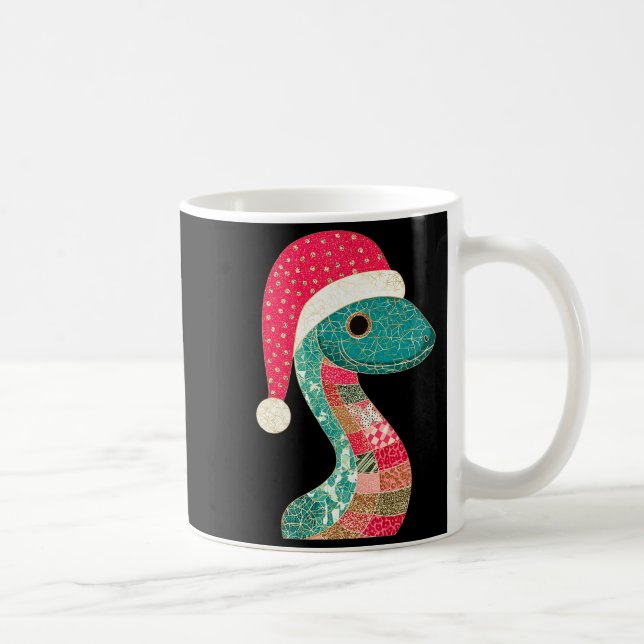 Mug Christmas Snake Santa Hat Holiday Fun Premium Tri- (Droite)