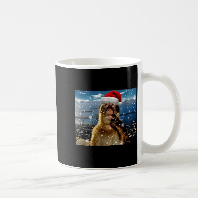 Mug Christmas Thinking Monkey Meme Brainrot Xmas Gift  (Droite)