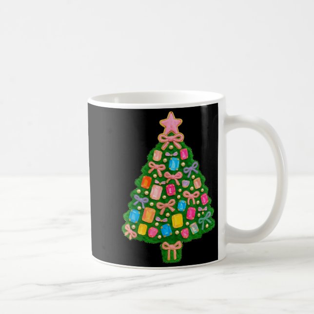 Mug Christmas Tree Coquette Bow Crochet Xmas Pajamas H (Droite)