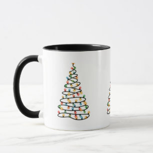 Mug Christmas Tree Made of Lights