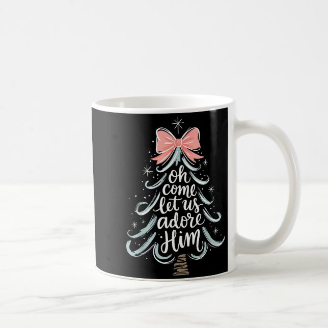 Mug Christmas Tree Oh Come Let Jesus Us Adore Him Coqu (Droite)