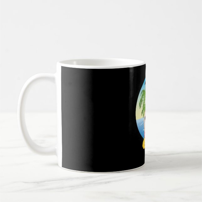Mug Christmas Tropical Beach Funny Santa Claus (Gauche)
