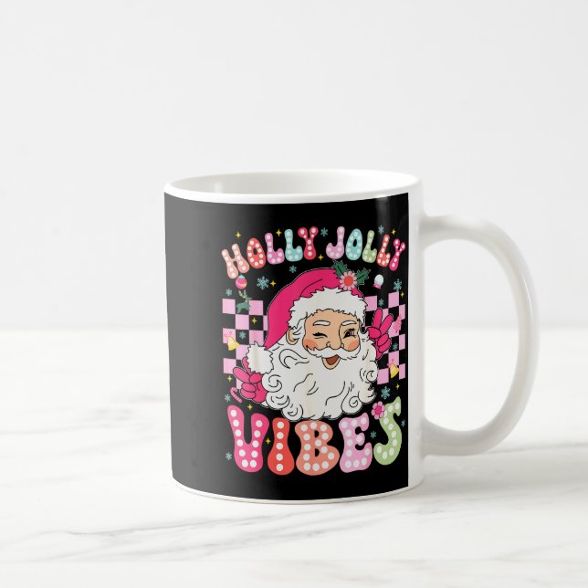 Mug Christmas Vibes Cute Nk Santa Christmas Xmas Women (Droite)