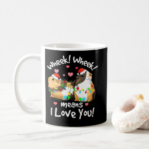 Mug Christmas Wheek Je t'aime Guinée Cochon Vêtements 