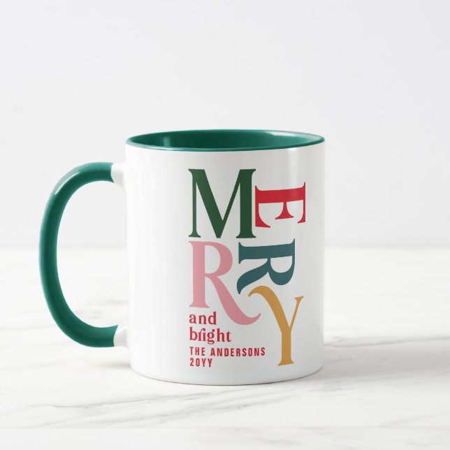Mug Chritsmas vintages colorés à merisier privilégier  (Gauche)