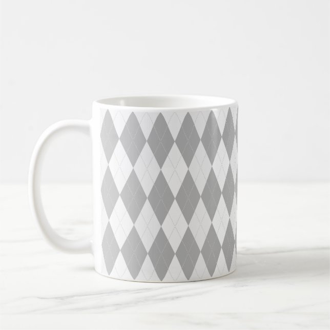 Mug Chrome gris Jacquard gris clair gris forme de peti (Gauche)