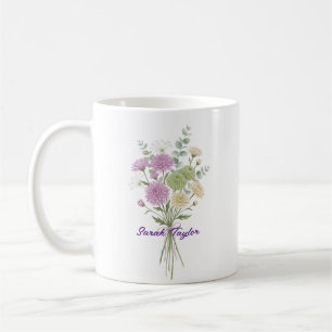 Mug Chrysanthème personnalisé fleur de naissance sur m