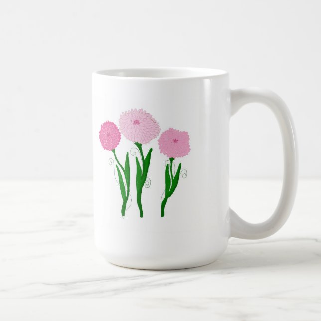 Mug Chrysanthèmes roses (Droite)