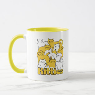 Mug Chubby Kitties Design - Cat Art adorable