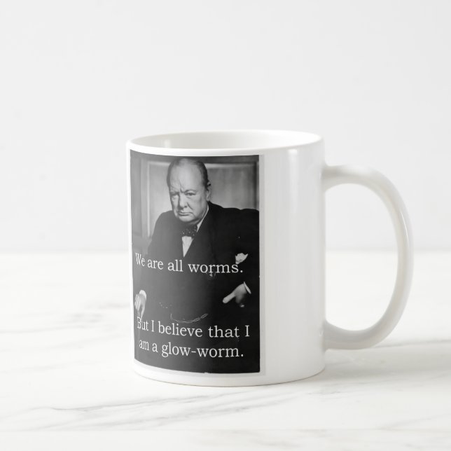 Mug Churchill : Je suis un Glowworm (Droite)