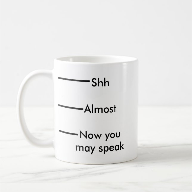 Mug Chut presque maintenant vous pouvez parler drôle (Gauche)