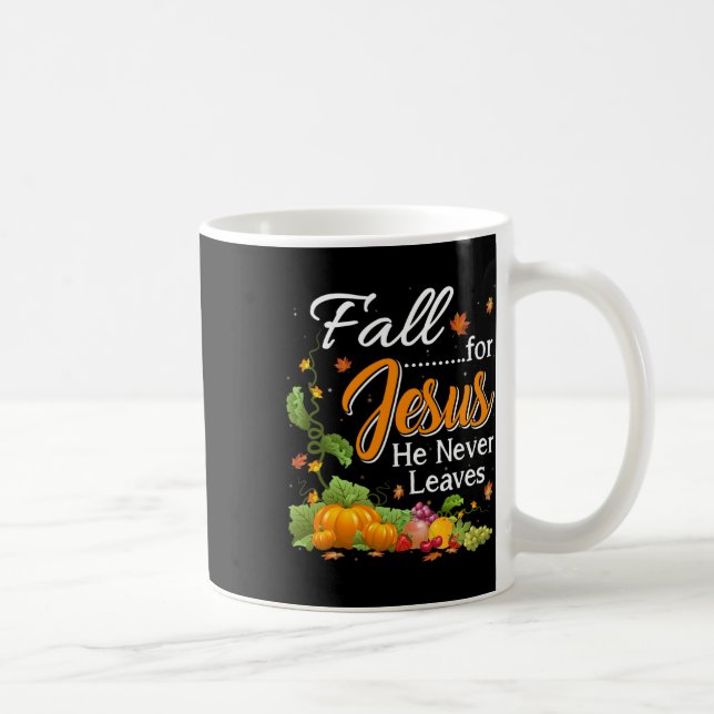 Mug Chute Pour Jésus Il N'A Jamais Feuille Chrétien Ai (Droite)