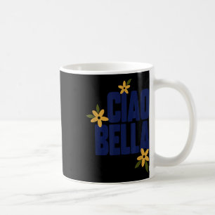 Mug Ciao Bella Fleurs Graphique Rétro Mignon