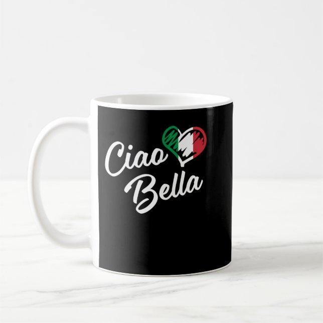 Mug Ciao Bella - Italien Bonjour Beau Cadeau Long Sle (Gauche)