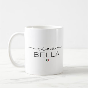 Mug Ciao Bella - Typographie au coeur italien