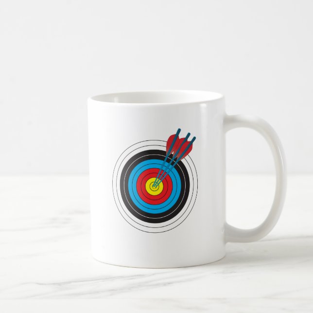 Mug Cible de tir à l'arc avec des flèches (Droite)