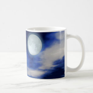 Mug Ciel nocturne avec lune et nuages