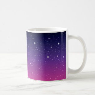Mug Ciel nocturne étoilé violet foncé