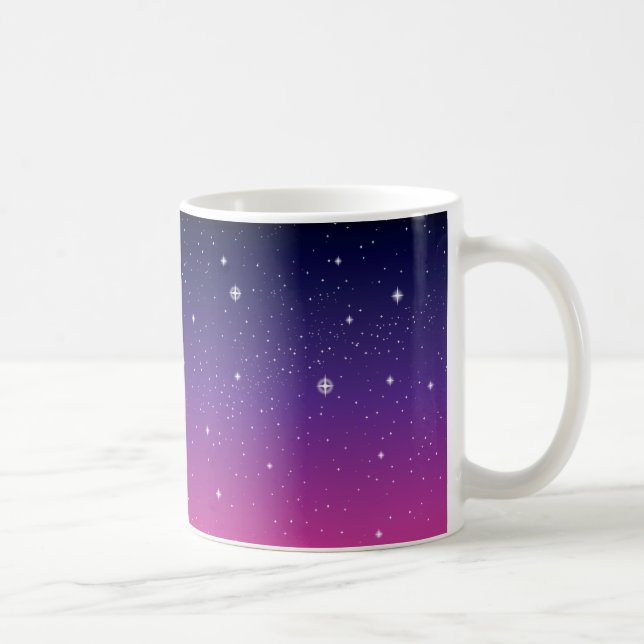 Mug Ciel nocturne étoilé violet foncé (Droite)
