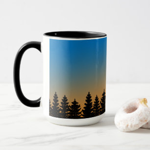 Mug Ciel solaire et pins   Pinède  