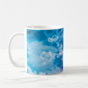 Mug Ciel surréaliste, art abstrait onirique.