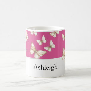 Mug Cieux roses et papillons