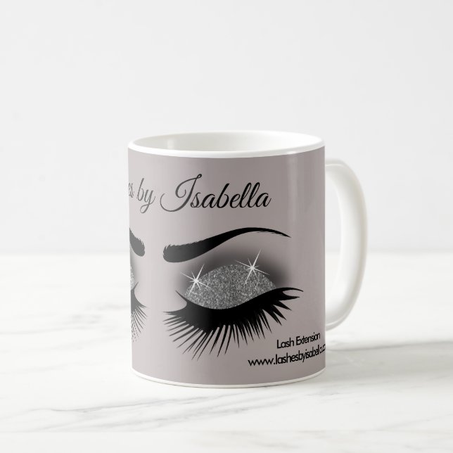 Mug Cils - argent de gris de Smokey (Devant droit)