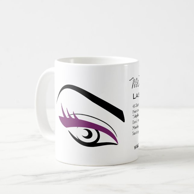 Mug cils longs de l'oeil pourpre Icône d'extension Las (Devant gauche)