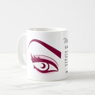 Mug cils longs de l'oeil pourpre Icône d'extension Las